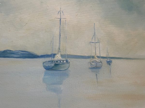 Olio su tela con cornice - Marina - Francia-Huile sur toile encadrée - Marine - France – Image 6
