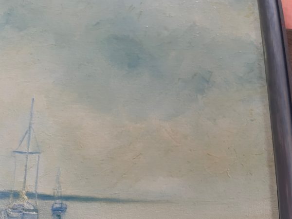 Olio su tela con cornice - Marina - Francia-Huile sur toile encadrée - Marine - France – Image 4