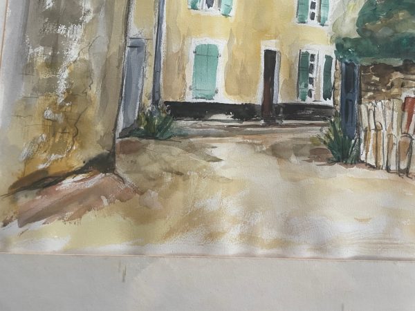Acquerello con cornice Dante Donzelli (1909-1999) Ile de Ré Francia-Aquarelle encadrée Dante Donzelli (1909-1999) Ile de Ré France – Image 2