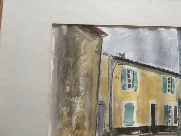 Acquerello con cornice Dante Donzelli (1909-1999) Ile de Ré Francia-Aquarelle encadrée Dante Donzelli (1909-1999) Ile de Ré France – Image 3
