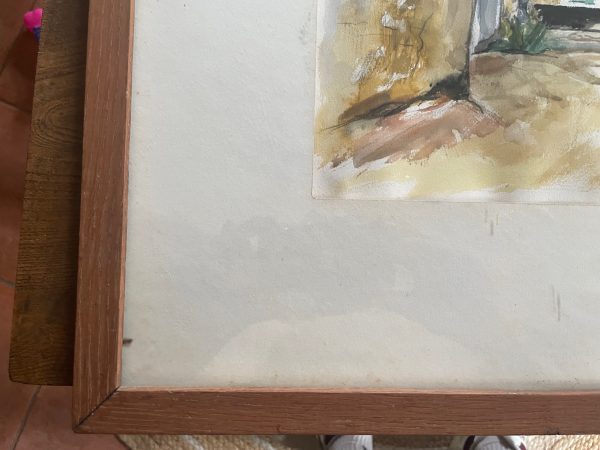 Acquerello con cornice Dante Donzelli (1909-1999) Ile de Ré Francia-Aquarelle encadrée Dante Donzelli (1909-1999) Ile de Ré France – Image 7