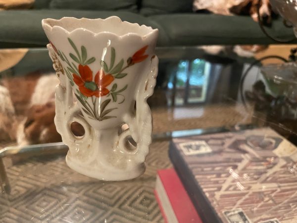 Vaso nuziale in porcellana bianca con decorazioni dipinte-Vase de mariée en porcelaine blanche et décors peints – Image 4