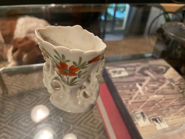 Vaso nuziale in porcellana bianca con decorazioni dipinte-Vase de mariée en porcelaine blanche et décors peints – Image 5