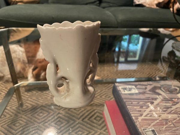 Vaso nuziale in porcellana bianca con decorazioni dipinte-Vase de mariée en porcelaine blanche et décors peints – Image 7