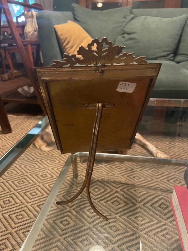 Cornice portafoto in vetro e ottone in stile Luigi XVI-Cadre photo en verre et laiton-style Louis XVI – Image 3
