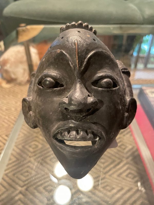 Maschera africana in terracotta del Camerun-Masque africain en terre cuite Cameroun – Image 4