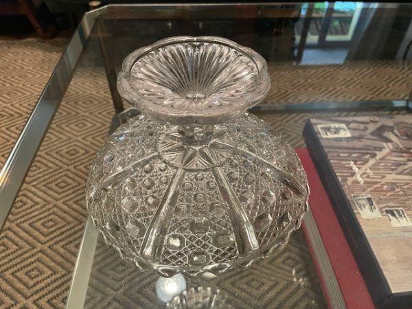 Tazza di caramelle su piedistallo in vetro stampato-Coupe drageoir sur piedouche en verre moulé – Image 6