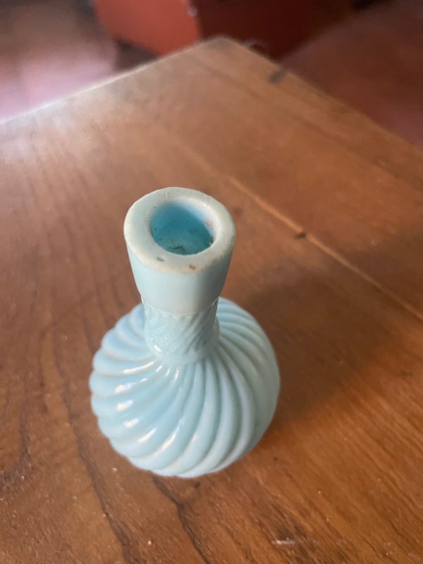 Vaso da fiera in opalino blu - Francia-vase en opaline de foire bleue - France – Image 3