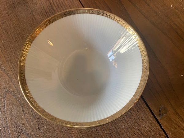 Set di frutta in porcellana bianca e oro bavarese-Service à fruits en porcelaine blanche et dorée de Baviere – Image 4