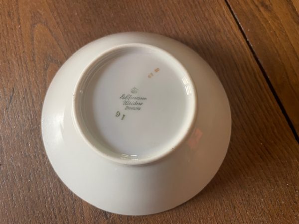 Set di frutta in porcellana bianca e oro bavarese-Service à fruits en porcelaine blanche et dorée de Baviere – Image 2