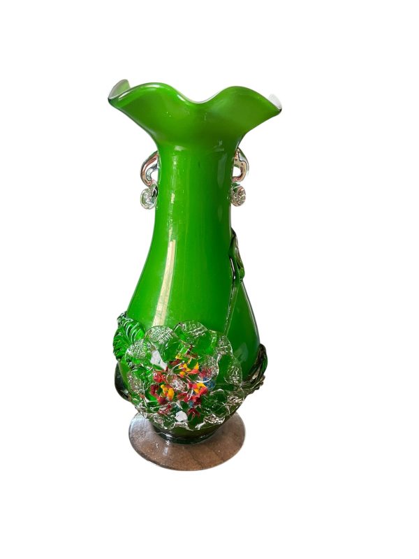 Vaso verde di Murano - anni '70 - Vase en verre de Murano - années 70