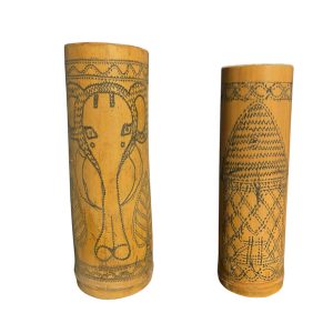 Bambous gravés travail kanak 19ème siècle-Bambù incisi, opera Kanak, XIX secolo