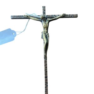 Crocifisso in bronzo e metallo-Crucifix en bronze et métal