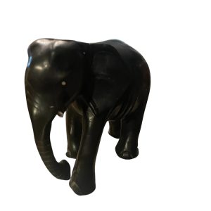Elefante in legno intagliato - ebano-Eléphant en bois sculpté-ébène