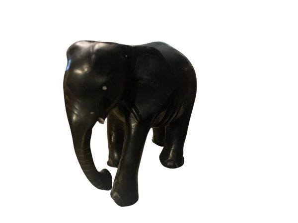 Elefante in legno intagliato - ebano-Eléphant en bois sculpté-ébène