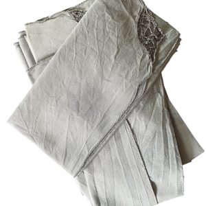 Tovaglioli angolari ricamati - 8 pezzi-Serviettes de table avec broderie en coin - 8 pièces