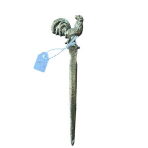 Tagliacarte in bronzo con profilo di gallo-Ouvre lettre bronze profil de coq