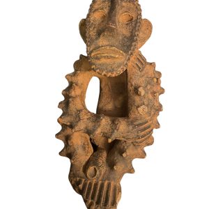 Statue en terre cuite homme assis travail africain Mali - Statua in terracotta di un uomo seduto, opera africana, Mali