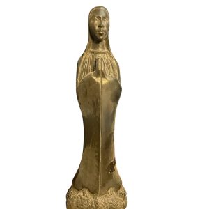 Statuette de Vierge en ébène travail africain-Statuetta della Vergine in ebano, opera africana