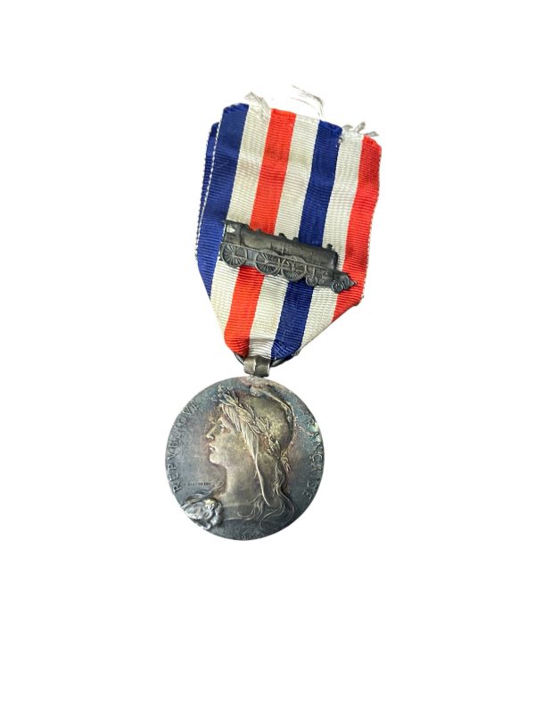 Médaille d'honneur des chemins de fer - France - 1919-Medaglia d'onore ferroviaria - Francia - 1919